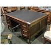 Image 1 : VINTAGE MAHOGANY LEATHER TOP PARTNERS DESK