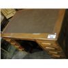 Image 1 : VINTAGE DOUBLE PEDASTOL MAHOGANY LEATHER TOP DESK FEATURES DOVE TAIL CONSTRUCTION ON DRAWERS