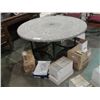 Image 1 : CERAMIC MOSAIC TOP WITH METAL BASE LARGE ROUND PATIO TABLE