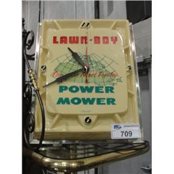 VINTAGE LAWN BOY POWER MOWER ELECTRIC ADVERTISMENT CLOCK