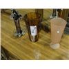 Image 1 : 3 VINTAGE GLASS VASES