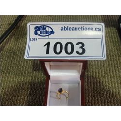 LADIES AMETHYST DINNER RING WITH 2 SIDE DIAMONDS