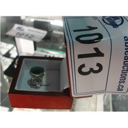 CUSTOM MADE OVAL CUSHION CUT 4CT EMERALD RING