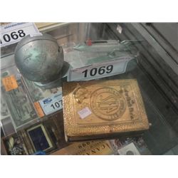 VINTAGE CAST METAL STRATOBANK MECHANICAL BANK AND BABY BOOK BANK