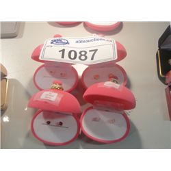 4 PAIRS OF 14K AND 10K GOLD EARRINGS WITH ASSORTED GEMSTONES