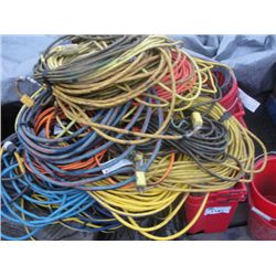 PALLET LOT OF ASSORTED EXTENTION CORDS AND MISC