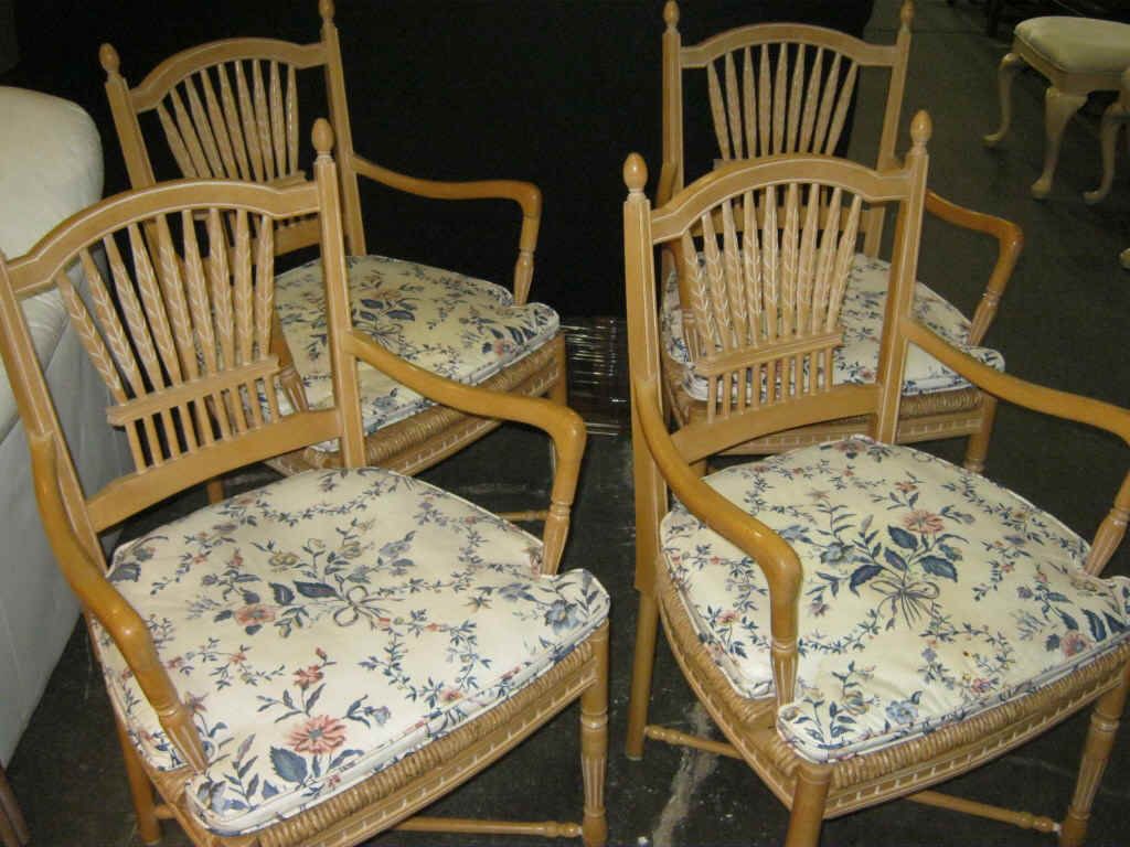 4 Low Back Wooden Chairs