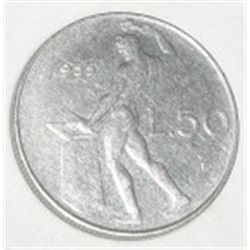 1955 ITALY *50-LIRA* COIN!! COIN CAME OUT OF SAFE!!