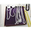 Image 2 : BOX LOT VINTAGE BEADED NECKLACES