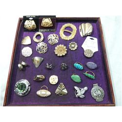 26 ASSORTED SCARF HOLDERS