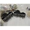 Image 2 : BOX LOT ASSORTED CLOCK REPAIR PARTS GEARS