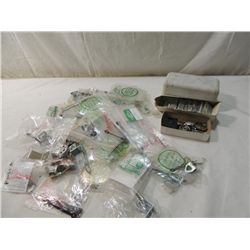 BOX LOT ASSORTED CLOCK & WATCH REPAIR PARTS