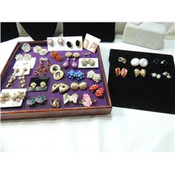 30 ASSORTED CLIP ON EARRINGS