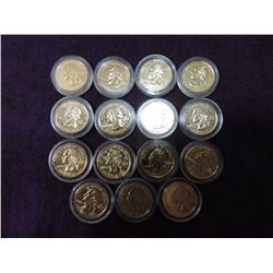 LOT 15 GOLD PLATED STATE QUARTERS