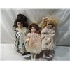 Image 1 : LOT 3 PORCELAIN DOLLS