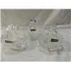 Image 2 : LOT 6 CRYSTAL BASKETS & CANDLE HOLDERS
