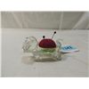 Image 1 : SMALL GLASS BLOWN PIN CUSHION CAT