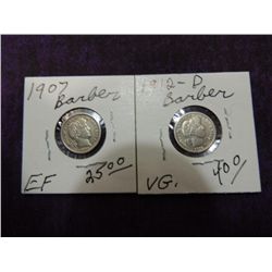 LOT 2 BARBER DIMES