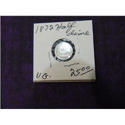 1872 HALF DIME COIN