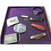 Image 1 : LOT 8 ASSORTED POCKET KNIFES & BELT BUCKLES