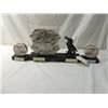 Image 4 : ART DECO 3 PIECE MANTLE CLOCK SET