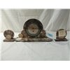 Image 1 : ART DECO 3 PIECE MANTLE CLOCK SET