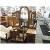 Image 2 : ANTIQUE VANITY AND CHAIR