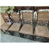 Image 2 : 4 ANTIQUE CANE DINING CHAIRS