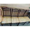 Image 1 : 4 METAL AND WOODEN SEAT COUNTRY CHAIRS