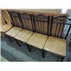 Image 2 : 4 METAL AND WOODEN SEAT COUNTRY CHAIRS