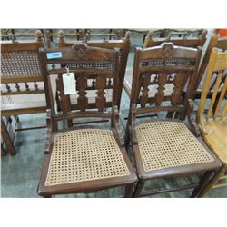 PAIR 1880 AMERICAN CANE CHAIRS