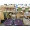 Image 2 : PAIR AMERICAN CUSHION SEAT DINING CHAIRS