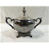 Image 2 : LOT 3 SILVERPLATED SUGAR BOWL, CANDY BOWL  & CANDL