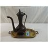 Image 1 : ANTIQUE  RUSSIAN TEA POT AND TRAY
