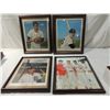 Image 1 : LOT 4 FRAMED BASEBALL PLAYER PHOTOS