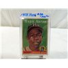 Image 1 : 1958 TOPPS HANK AARON #30 BASEBALL CARD