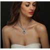 Image 1 : 14KT White Gold 4.08ct Tanzanite and Diamond Necklace