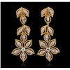 Image 3 : 18KT Three-Tone Gold 6.25ctw Diamond Earrings