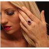 Image 5 : 14KT Yellow Gold 5.70ct Ruby and Diamond Ring