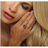 Image 2 : 14KT White Gold 3.65ct Ruby and Diamond Ring
