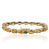 Image 2 : 14KT Yellow Gold 14.76ctw Yellow Sapphire and Diamond Bracelet