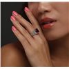 Image 5 : 14KT White Gold 3.50ct Garnet and Diamond Ring