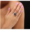 Image 1 : 14KT White Gold 6.07ct Sapphire and Diamond Ring