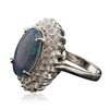 Image 4 : 14KT White Gold 4.68ct Opal and Diamond Ring