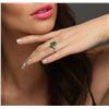 Image 5 : 14KT Yellow Gold 3.81ct Emerald and Diamond Ring