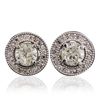 Image 1 : 14KT White Gold 1.94ctw Diamond Earrings