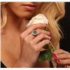 Image 4 : 14KT Rose Gold 2.77ct Emerald and Diamond Ring