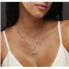 Image 2 : 14KT White Gold 1.01ctw Diamond Pendant With Chain