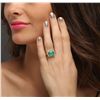 Image 4 : 14KT Yellow Gold 4.04ct Emerald and Diamond Ring