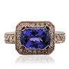 Image 3 : 14KT Rose Gold 3.85ct Tanzanite and Diamond Ring